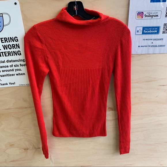 Topshop Tops - TopShop Red Turtleneck
